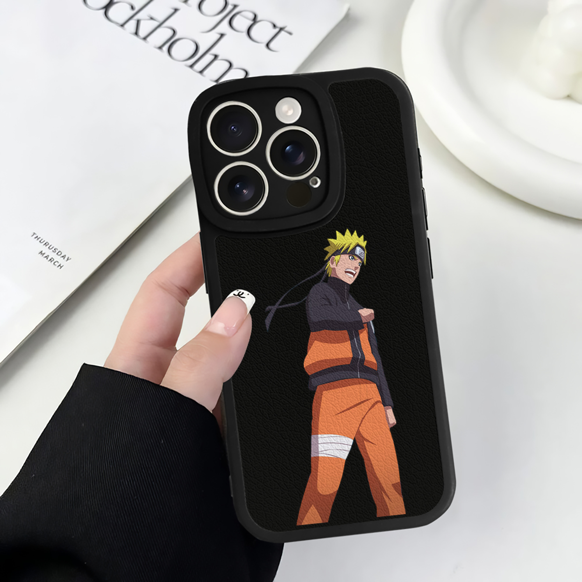（画像用） NARUTO -ナルト- うずまき ナルト Uzumaki Naruto 【iPhone 16シリーズ対応】シリコンスマホケース（レザー調） 材質：シリコン